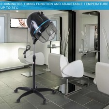 Pro Stand Up Rolling Bonnet Hair Dryer Adjustable Hooded Salon Beauty W/ Wheels