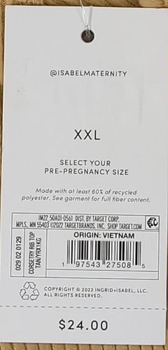 Isabel Maternity Ingrid & Isabel Womens Beige Ribbed Long Sleeve Knit Top - XXL - Picture 14 of 14