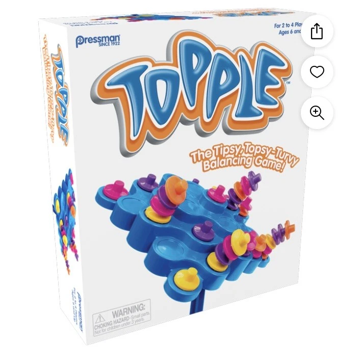 Pressman Topple Game-The Tipsy,Topsy-Turvy Juego de Equilibrio para Edades 6 en adelante STEM Foto 4 de 4