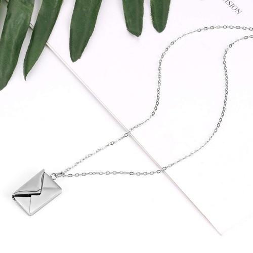 Love You Brief Umschlag Anhänger Edelstahl Kette Halskette für Frauen Geschenk - Bild 12 von 14