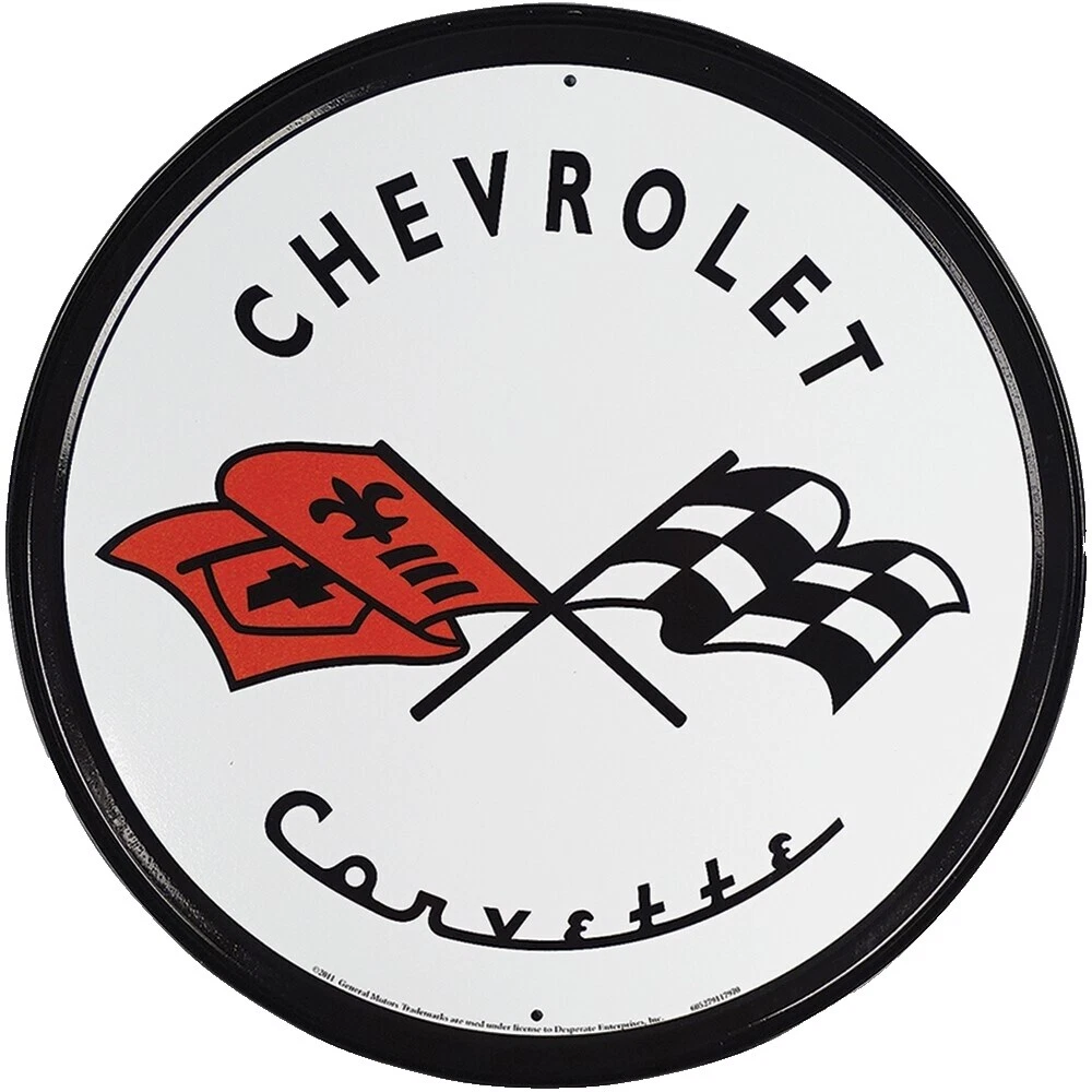 Chevrolet blanco Placas Y Letreros Decoración para el Hogar