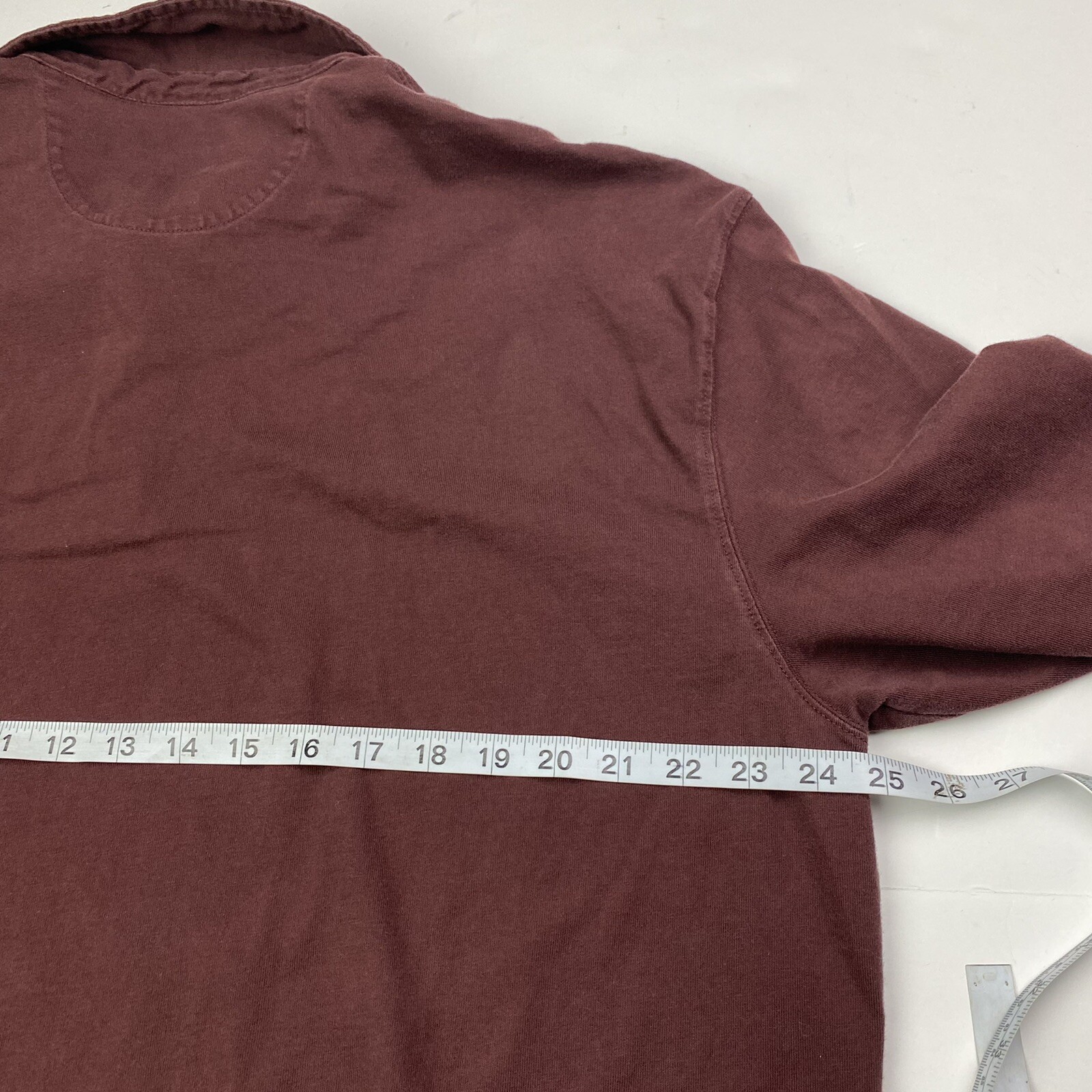 Duluth Trading Co. Men's XL Shirt Red Maroon Longtail Long Sleeve