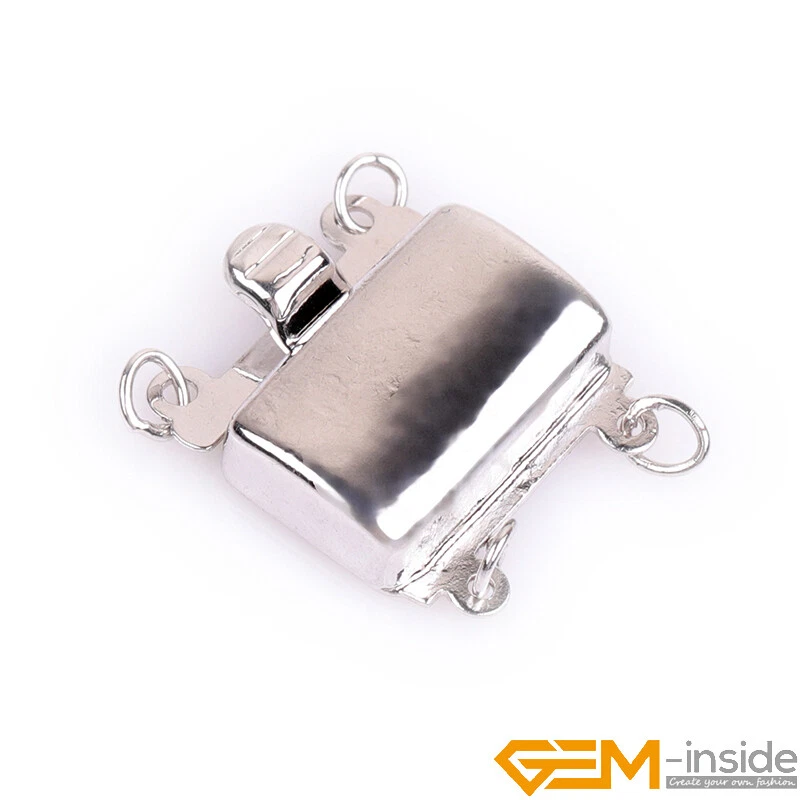 14K Yellow Gold Filled Layered Snap Box Pearl Clasp Jewelry Making Findings 1pcs - Image 4 of 4