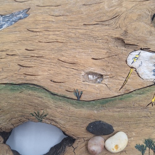 Driftwood Seagull Beach Wall Hanging Hand Painted S Willmar Signed - Picture 7 of 11