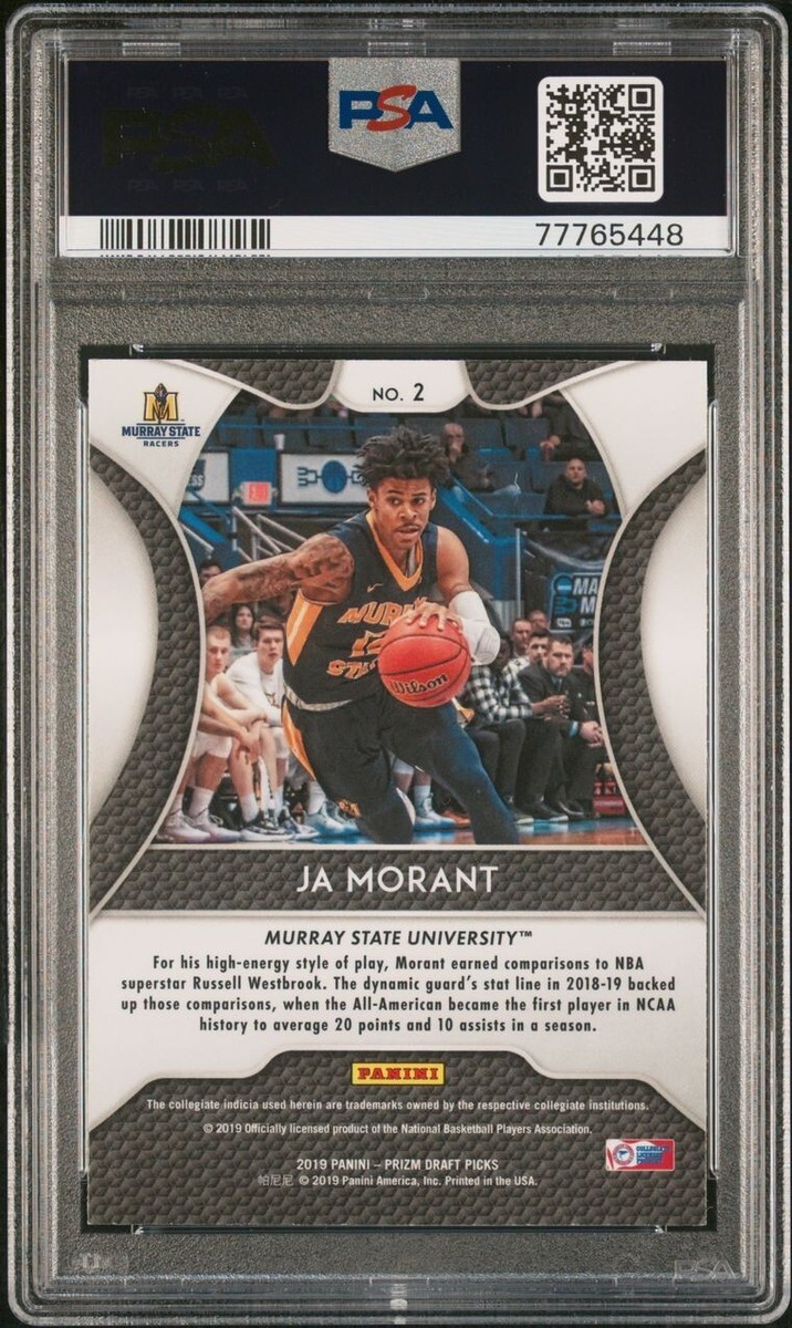 2019 Prizm Draft Picks JA MORANT Rookie RC #2, GEM-MINT PSA 10 