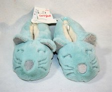 Cat  Jack Girl's Slippers Green Cat Size Large 9 / 10