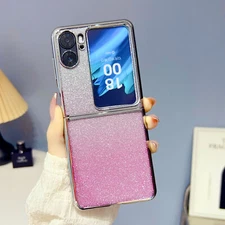 For OPPO find N2 flip, Luxury Fashion Clear Glitter Bling Gradient Cover Case
