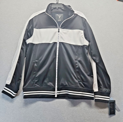 NWT $60 Marc Ecko Black White Full Zip Jacket Size XL Sew And Cut (X11)