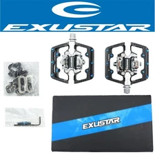 Exustar PM823 SPD Clipless Mountain Bike Platform Pedals w/ Pins fits Shimano