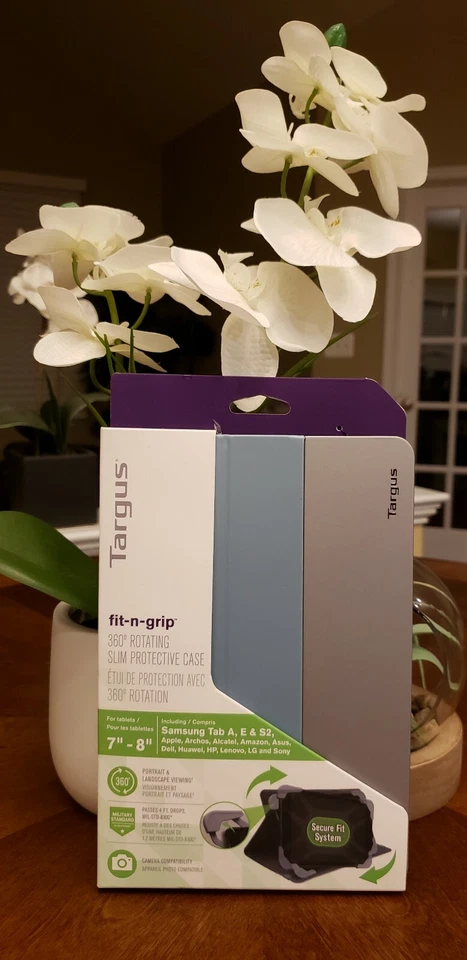 Targus Fit-n-Grip Universal 360 Estuche Giratorio para Tabletas de 7 - 8 Pulgadas - Totalmente Nuevo Foto 3 de 4