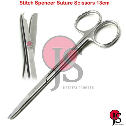 Spencer Stitch Suture Removal Scissors 13cm Dental Surgical Instruments - Picture 4 of 6