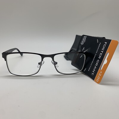   Foster Grant Kyne   Men Premium Readers Reading Glasses 2.00 Case New