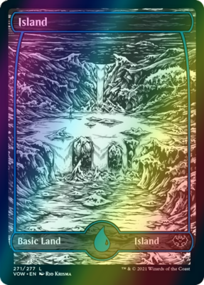 Island 271 SHOWCASE FOIL Basic Land, Innistrad: Crimson Vow, NM/M