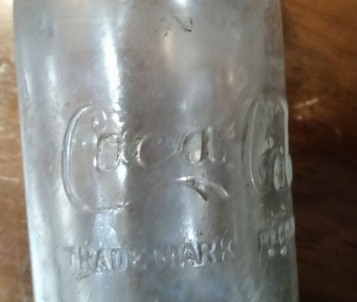 Vintage Coca Cola gerade einseitige Flasche Atlanta Ga klar - Bild 2 von 12