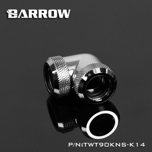 Barrow 90 Degrees Angle Double Compression Fitting For 14mm Rigid Tube Chrome