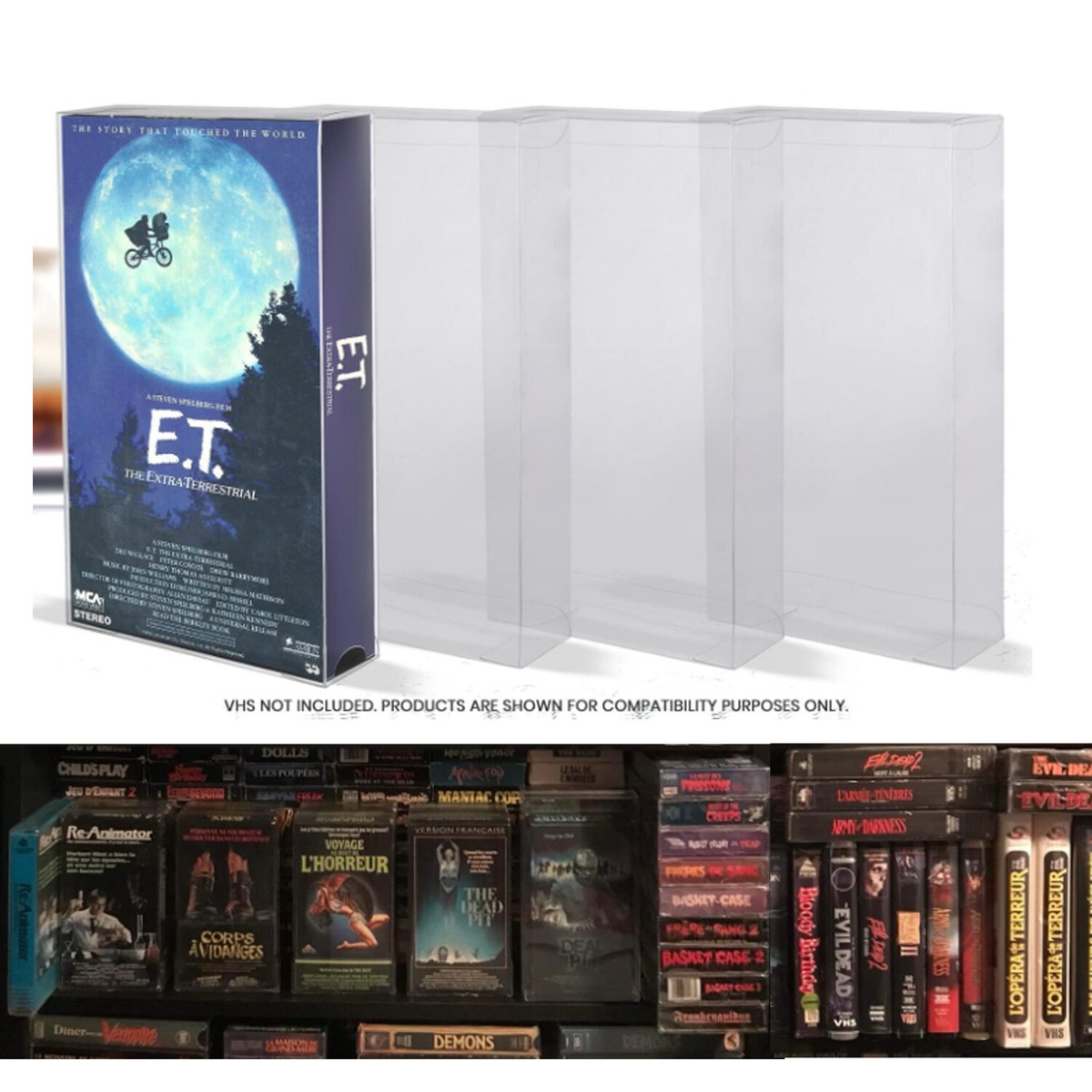 5x Premium VHS Cover Protectors for VHS Cassette Game Tapes