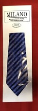 Brand New Milano Blue Patterned Silk Tie Milan London Paris 100 Printed Silk