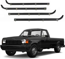 Inner & Outer Car Window Sweep Felt Trim Seal Weatherstrip Kit Compatible（4PC）