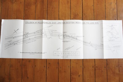 1974 Pollokshields Eisenbahn Gleisplan Karte Diagramm Scottish Region