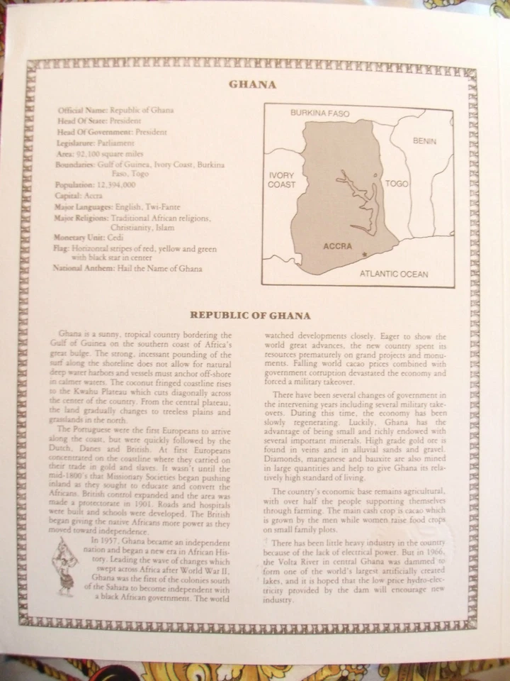 Ghana Banknote  10 Cedis 1984 P 23 UNC with UN FDI FLAG STAMP Prefix A/1 - Image 2 of 2