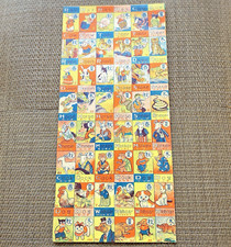 Vintage Uncut Sheet Japanese Picture Matching Card Game English Animals Retro