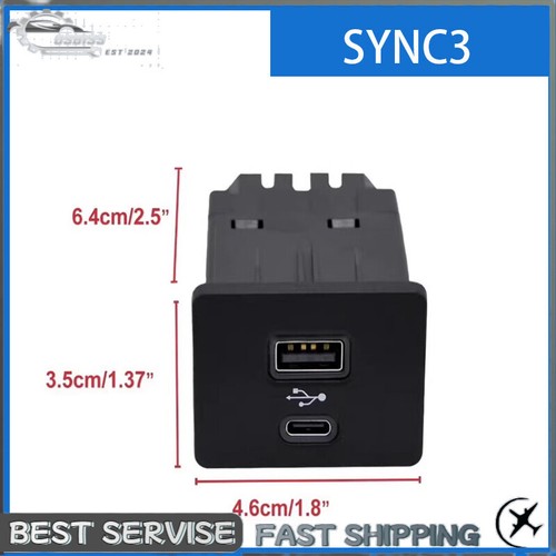For Ford USB Type-C CarPlay Upgrade Multimedia Interface Module Sync 3 Media Hub