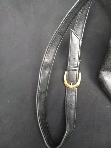 Stone Mountain Black Pebbled Leather Purse Shoulder Bag Satchel Tote - Picture 3 of 6