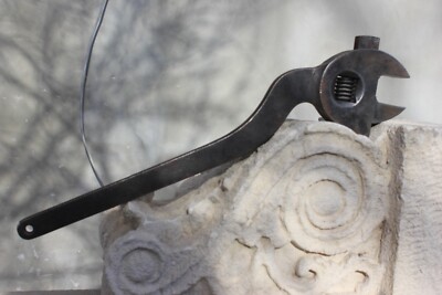 Large Adjustable Spanner No 42, Vintage Wrench Pipe Mechanical Tool