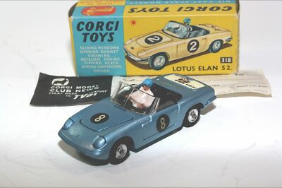 CORGI TOYS 318「LOTUS ELAN S2」 Lotus Elan S2 (318) – Corgi Model Club USA
