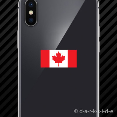 (2x) Canadian Flag Cell Phone Sticker Mobile canada