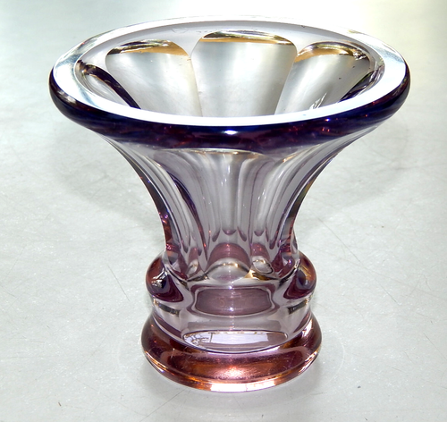 Vase Glas Böhmen um 1925 rosa-violett im Verlauf - Picture 2 of 10