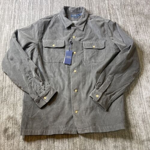 Polo Ralph Lauren Classic Fit Wide Wale Corduroy Camp Shirt Mens XL Overshirt