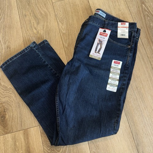 Wrangler Jeans Five Star Premium Free to Stretch Slim Straight Mens Size 42x30