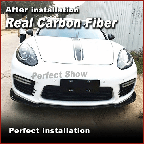Spoiler spoiler anteriore in carbonio per Porsche Panamera 970 Turbo GTS 2014-2016 - Foto 2 di 11