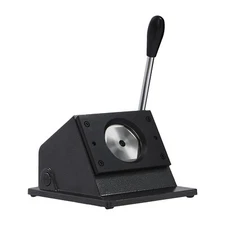 Tabletop Black Round Punch Die Cutter Modern Manual Punch Die Cutter 58mm 