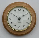 Oak Cravan Clock, Motorhome Clock, Boat Clock, Arabic dial Brass bezel
