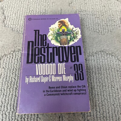 Voodoo Die Action Paperback Book by Warren Murphy from Pinnacle Books 1978