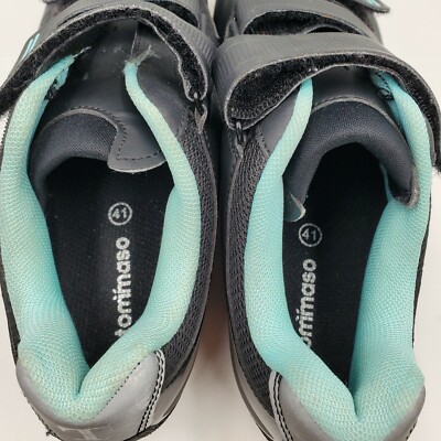 Chaussures tournantes vélo route noir sarcelle Tommaso W. Terra 100 US