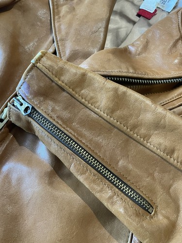 VINTAGE EAST WEST SAN FRANCISCO BROWN LEATHER JACKET SIZE S/M - Picture 9 of 21