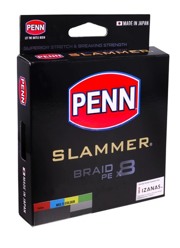 orders store Penn Slammer Braid X8 40 LB 400 M 0.29mm Multicolour PE4