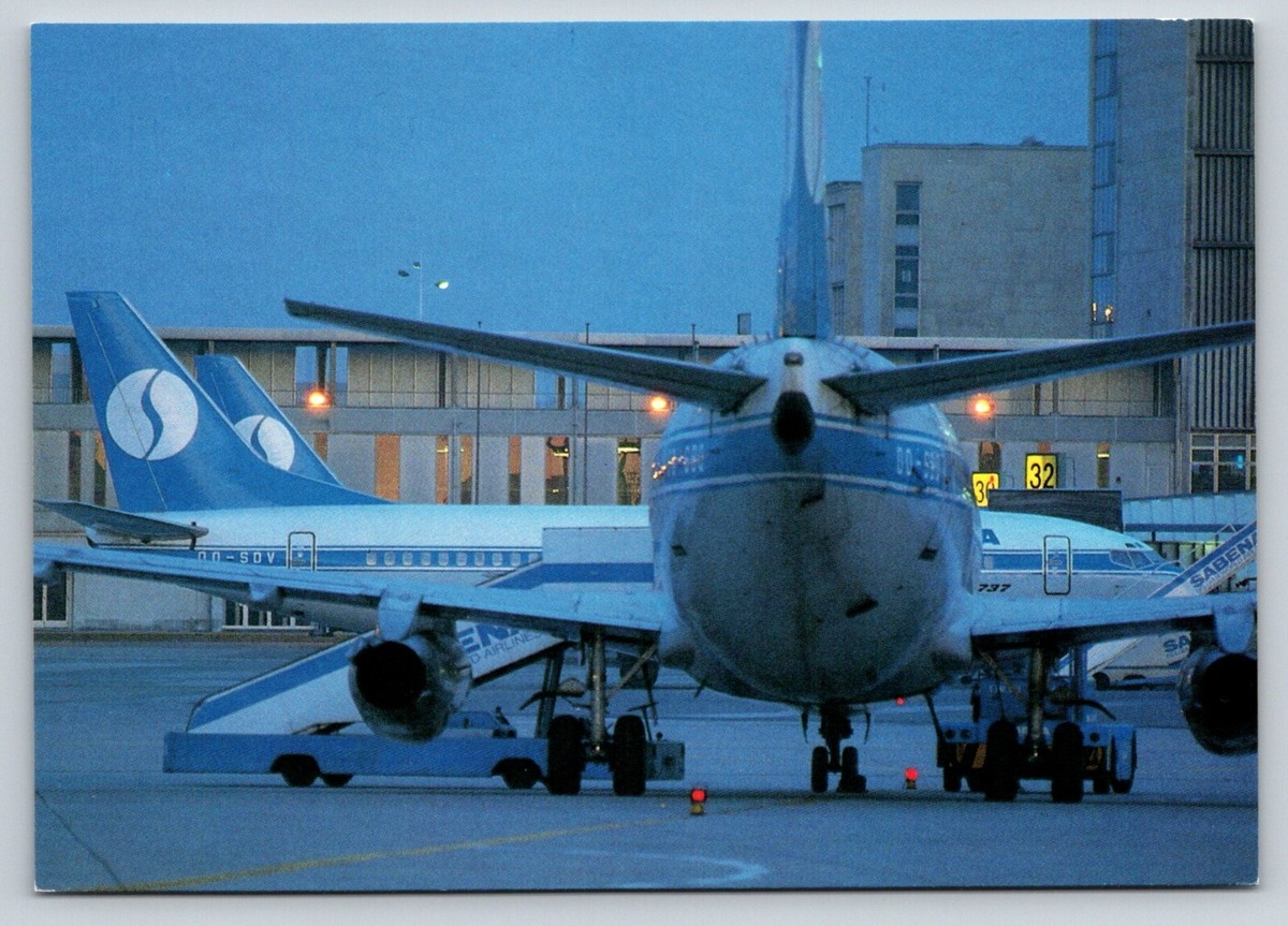 さな】 Sabena Airlines At Brüssels Airport 737 200 AIRLINE ISSUE 4X6
