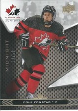  2018-19 Upper Deck UD Team-Canada Juniors COLE FONSTAD #34 Midnight 13/50