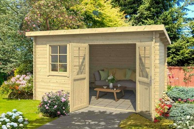 GARTENHAUS AUS HOLZ ADLINA 40 Gerätehaus Blockhaus 4x3m ...
