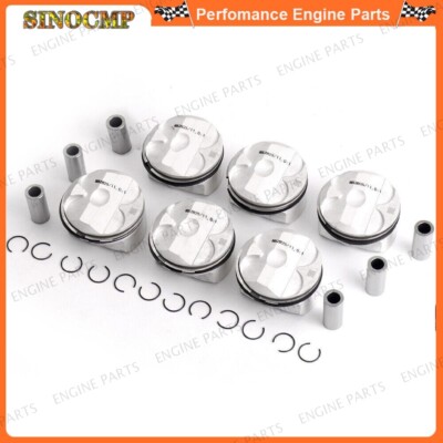 N52B25 Engine Pistons & Rings Set STD CR 11:1 For BMW E60 E90 E92 323i 525i 2.5L