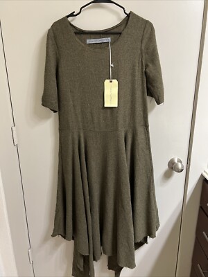 raquel allegra Silk Dark Green Dress Sz 3 (item C005) | eBay