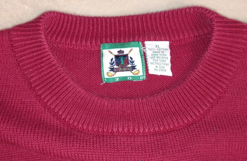 Vintage Golfpullover Izod bestickt XL Strick Argyle gemustert - Bild 5 von 7