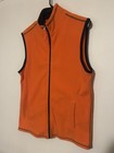 Club Room Bright Orange Navy Trim Fleece Zippered Small S NWOT — photo 2