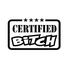 Anerkannte Bitch Aufkleber Autosticker Lustig Motorrad LKW