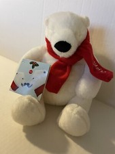Coca Cola Polar Bear, Coke Plush Toy, 2014 Coca Cola 7" inch White Bear