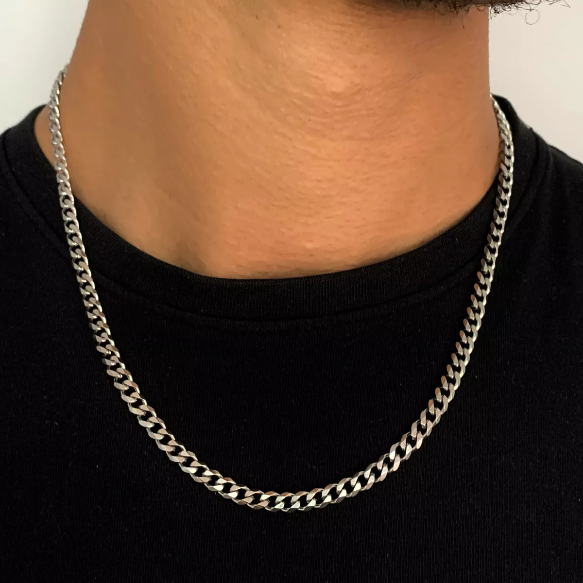 White gold curb sale chain